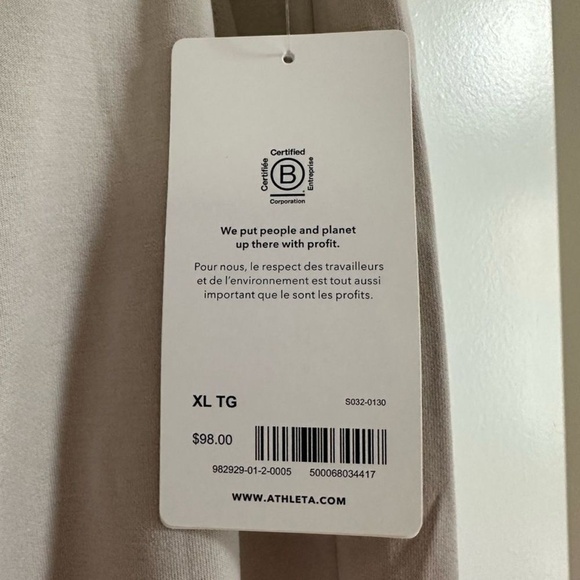 NWOT Athleta Seasoft Straight Crop Pants size XL regular length in Abalone white - Picture 10 of 11